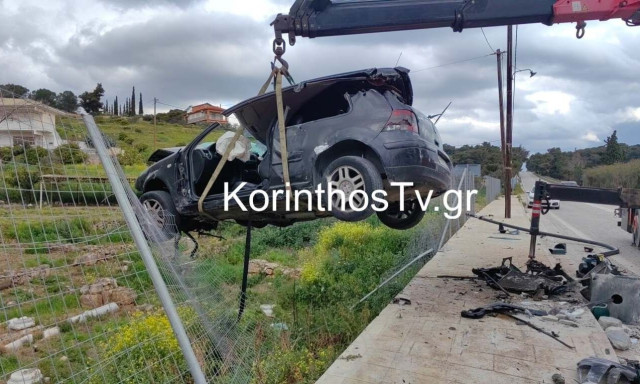 Κορινθία: Σοβαρό τροχαίο με δύο τραυματίες στην περιφερειακή Ισθμού - Επιδαύρου