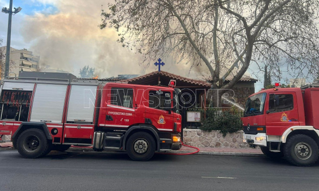 Φωτιά σε αποθηκευτικό χώρο εκκλησίας στη Λιοσίων