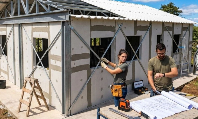 Ζευγάρι παράτησε την πόλη και έχτισε μόνο του σπίτι σε 90 μέρες