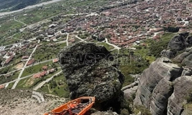 Η στιγμή της θανατηφόρας πτώσης της 65χρονης στα Μετέωρα