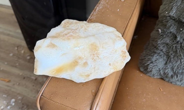 Πανικός στην Καλιφόρνια: Μεγάλο κομμάτι πάγου έπεσε σε σπίτι και προσγειώθηκε στον καναπέ