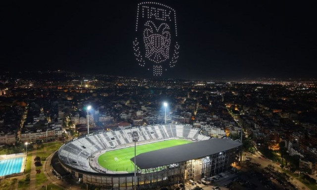 100 χρόνια ΠΑΟΚ: Το φαντασμαγορικό drone show πάνω από την Τούμπα - Βίντεο