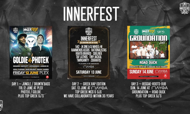INNERFEST by Innersense Productions -12 ,13 και 14 Ιουνίου 2026 @ PLEX και @ ΠΛΥΦΑ