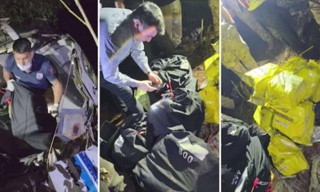 Λεηλασία στα φλεγόμενα συντρίμμια αεροσκάφους: Μάχες ντόπιων για τα 5 εκατ. δολάρια που σκόρπισαν