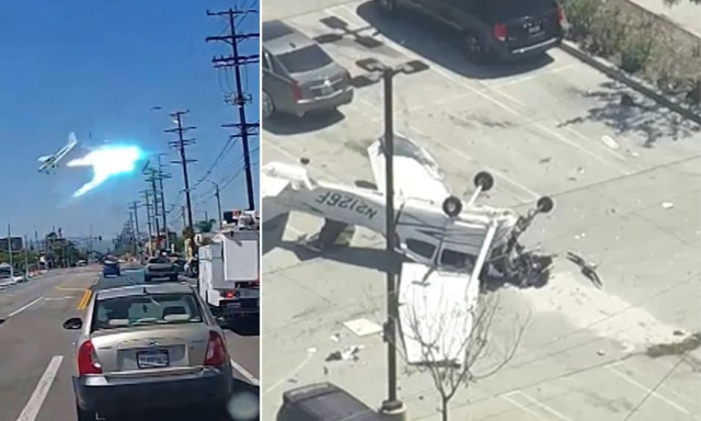 Λος Άντζελες: Μικρό αεροσκάφος έπεσε πάνω σε ηλεκτροφόρα καλώδια και συνετρίβη