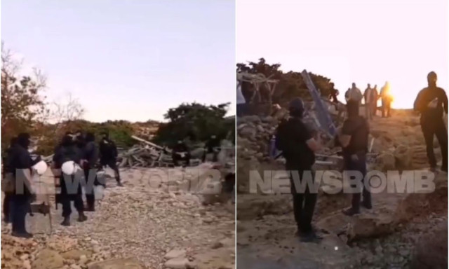 Βίντεο από την επιχείρηση της ΕΛΑΣ στη Γαύδο: Κατεδαφίστηκαν 23 παραπήγματα – Μία σύλληψη