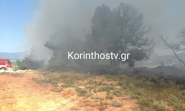 Φωτιά τώρα στο Ζευγολατιό Κορινθίας - Μεγάλη κινητοποίηση της Πυροσβεστικής