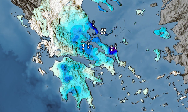 Καιρός: Πού έπεσαν τα μεγαλύτερα ύψη βροχής την Πρωτομαγιά - Στα 55 χιλιοστά στην Εύβοια
