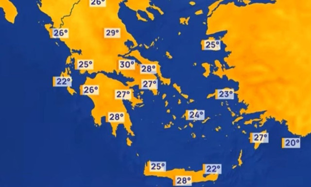 Καιρός: Πάνω από τους 30 η θερμοκρασία στην Αττική - Η θερμότερη ημέρα του τριημέρου