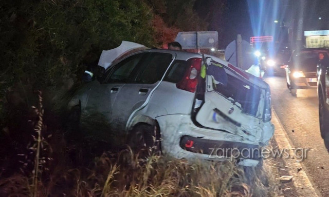Χανιά: Τραυματίστηκαν γονείς και παιδί σε σοβαρό τροχαίο