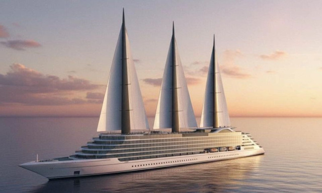 Το μεγαλύτερο ιστιοπλοϊκό yacht στον κόσμο: 220 μέτρα μήκος και τρία γιγαντιαία πανιά 1.500 τ.μ.