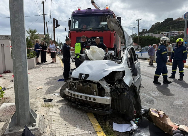 Ρόδος: Βίντεο από το τροχαίο δυστύχημα με τις δύο νεκρές γυναίκες στα Αφάντου
