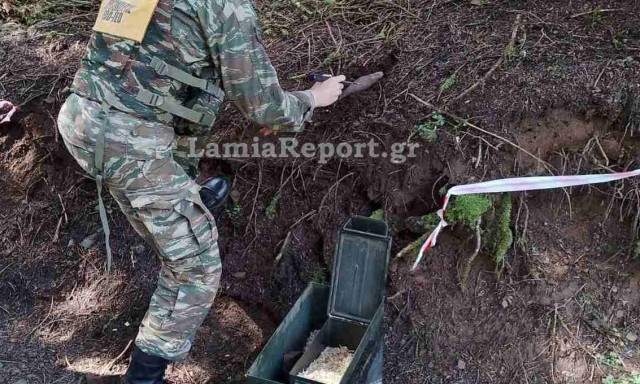 Ευρυτανία: Καταστράφηκε με ελεγχόμενη έκρηξη το βλήμα που εντοπίστηκε σε δάσος - Βίντεο