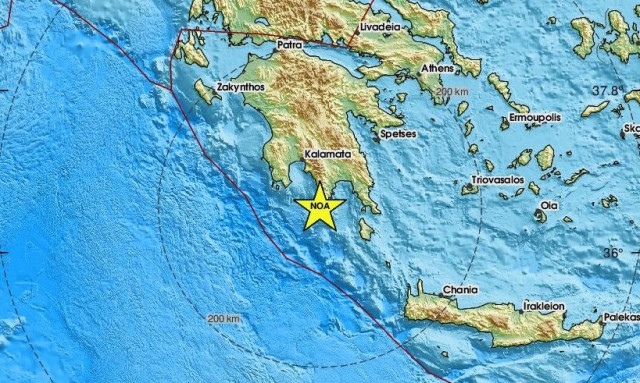 Σεισμός 4 Ρίχτερ κοντά στον Γερολιμένο Λακωνίας