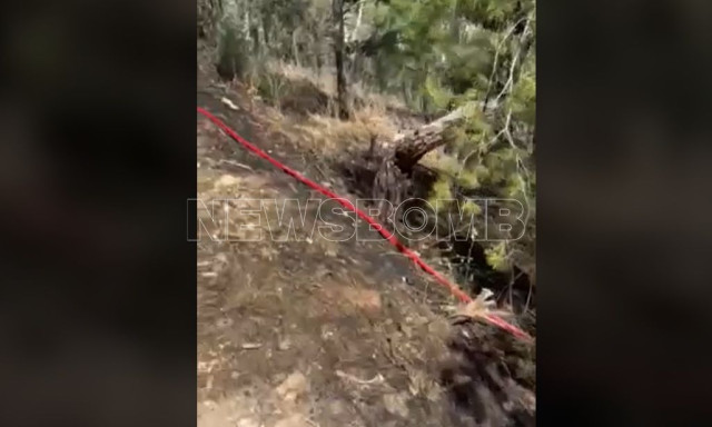 Φωτιά στον Λυκαβηττό σε ξερά χόρτα