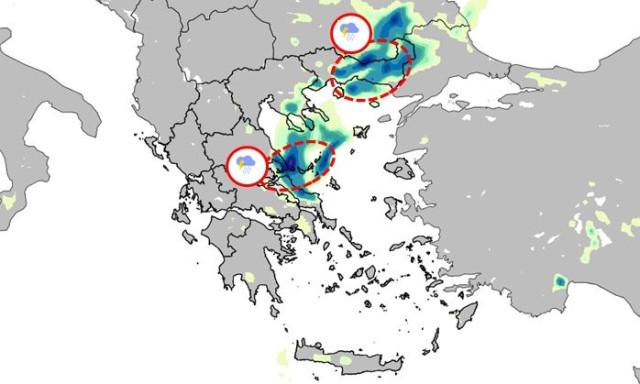 Βροχές, καταιγίδες και χαλάζι το επόμενο 48χρονο: Οι περιοχές που θα επηρεαστούν - Δείτε χάρτες