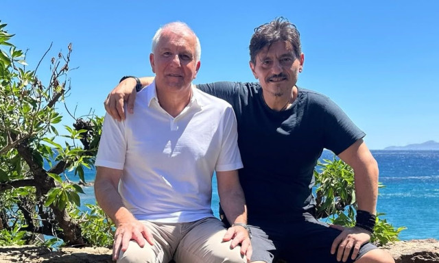 The King is back: Η ανάρτηση του Δημήτρη Γιαννακόπουλου με τον Ζέλικο Ομπράντοβιτς από το Σούνιο