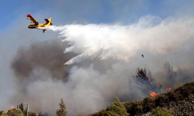 Οριοθετήθηκε η πυρκαγιά σε χορτολιβαδική έκταση στην Σύρο