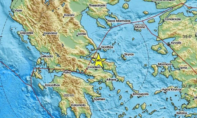 Σεισμός 3,4 Ρίχτερ στην Εύβοια – Κοντά στο Προκόπι το επίκεντρο