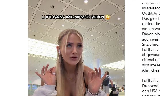Γερμανία - Αεροπορική αρνείται σε influencer να επιβιβαστεί σε πτήση: «Δεν φοράς τίποτα» - Βίντεο