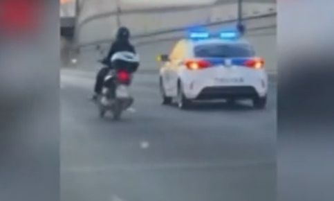 Αττική οδός: Κινηματογραφική καταδίωξη κλεμμένου σκούτερ