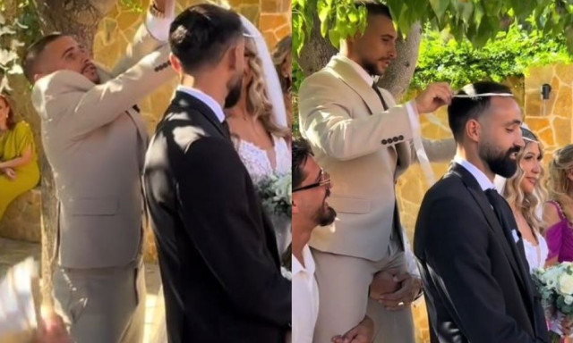 Viral βίντεο: Κουμπάρος δεν έφτανε να αλλάξει τα στέφανα και τον σήκωσαν στα χέρια