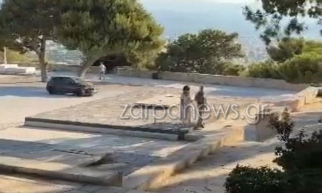 Χανιά: Αυτοκίνητο εισέβαλε στον ιστορικό χώρο των Τάφων των Βενιζέλων - Βίντεο