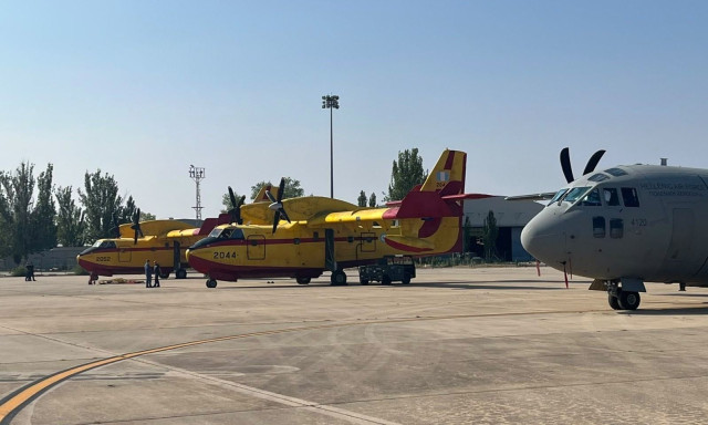 Τα ελληνικά Canadair στις mega φωτιές στην Ισπανία - Βίντεο