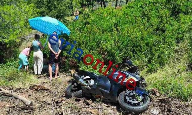 Εύβοια: Μοτοσικλέτα έπεσε σε χαράδρα 20 μέτρων -Τραυματίστηκε ο οδηγός