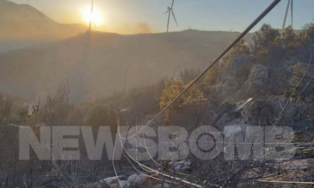 Αυτό είναι το σημείο από όπου ξεκίνησε η φωτιά στην Αττικοβοιωτία - Εικόνα και Βίντεο του Newsbomb