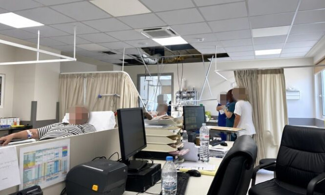Νοσοκομείο Κορίνθου: Έπεσε τμήμα της οροφής στο χώρο των Επειγόντων