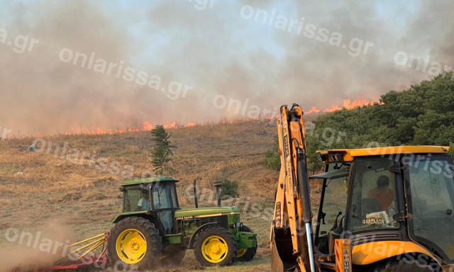 Λάρισα: Οριοθετήθκε η φωτιά στην Κρήνη Φαρσάλων