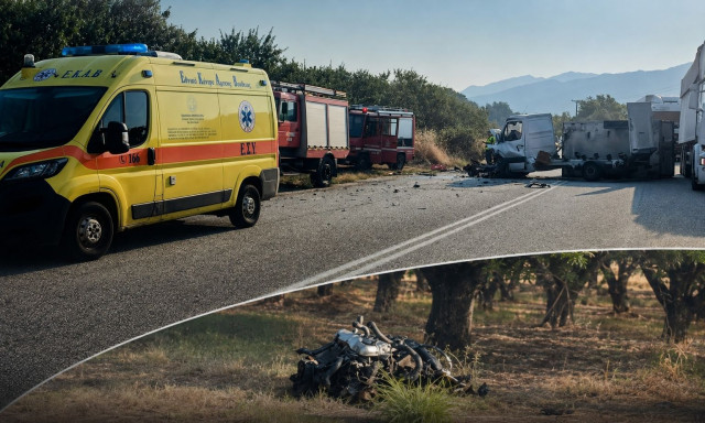 Σέρρες: Σφοδρή μετωπική σύγκρουση φορτηγού με ΙΧ - Δύο νεκροί κι ένας τραυματίας