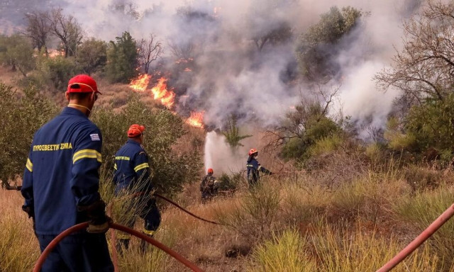 Φωτιά τώρα σε χαμηλή βλάστηση στα Παγούρια Κομοτηνής