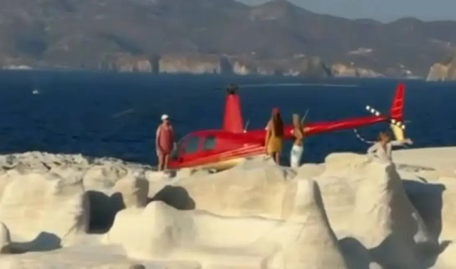 Παρέμβαση εισαγγελέα για το ελικόπτερο που προσγειώθηκε δίπλα σε λουόμενους στη Μήλο