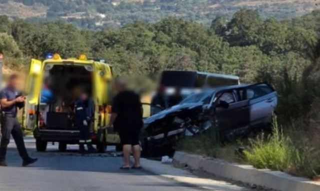 Σοβαρό τροχαίο στο Ρέθυμνο: Πέντε τραυματίες, ανάμεσά τους ανήλικα παιδιά