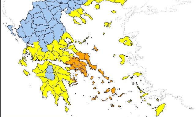 Πολύ υψηλός κίνδυνος πυρκαγιάς (κατηγορία κινδύνου 4) για αύριο Κυριακή 16 Αυγούστου 2026