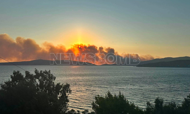 Σκύρος: Σε εξέλιξη το πύρινο μέτωπο - Μάχη με τους ανέμους δίνουν 6 εναέρια μέσα