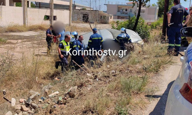 Κόρινθος: Τέσσερις τραυματίες μετά από ανατροπή ΙΧ - Δείτε βίντεο