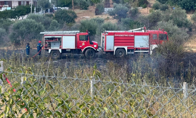 Φωτιά στη λεωφόρο Βάρης-Κορωπίου - Κατεσβέσθη μέσα σε 20 λεπτά