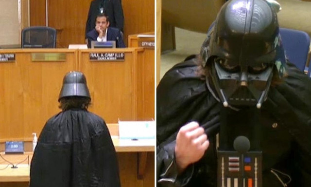 Σουρεάλ καταστάσεις: Ο Darth Vader σε δικαστήριο για να υπερασπιστεί τις κάμερες παρακολούθησης
