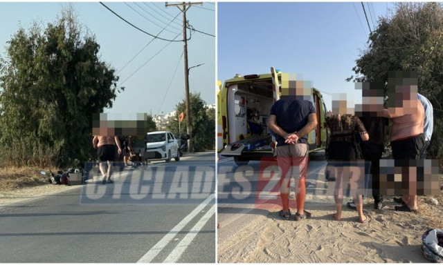 Σοβαρό τροχαίο στη Νάξο: Πεζός παρασύρθηκε από μοτοσικλέτα στο δρόμο προς Άγιο Προκόπιο