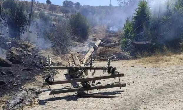 Πλώρα: Παλιός πυλώνας του δικτύου ηλεκτροδότησης εντοπίστηκε κοντά στο σημείο της φωτιάς