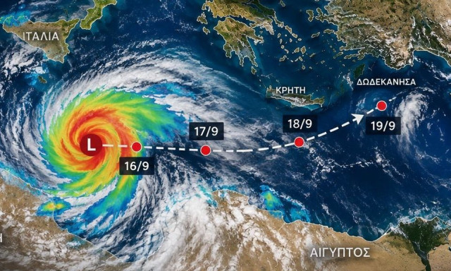 Καιρός: Σχηματίζεται Medicane στη Μεσόγειο -Τι δείχνουν τα δεδομένα για την Ελλάδα και τον κυκλώνα