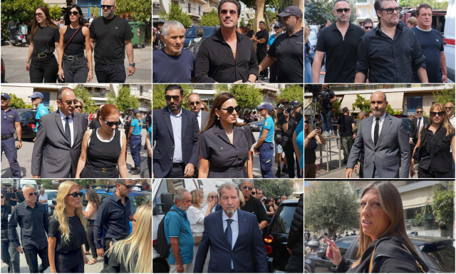 Γιώργος Μαζωνάκης: Φίλοι και συνεργάτες στην κηδεία του - Στην Αγία Τριάδα για το τελευταίο αντίο