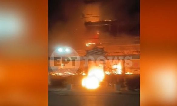 Βίντεο ντοκουμέντο από τη φωτιά σε καφετέρια σε ισόγειο πολυκατοικίας -Εξετάζεται εμπρηστική επίθεση