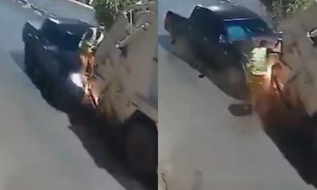 Σοκαριστικό βίντεο: Εργάτης καθαριότητας πήδηξε την τελευταία στιγμή πριν τον συνθλίψει όχημα