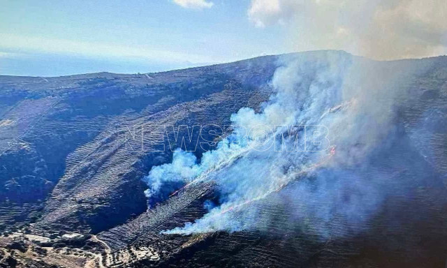 Φωτιά στη Τζια: Καίει σε δασική έκταση, επιχειρούν αεροσκάφη
