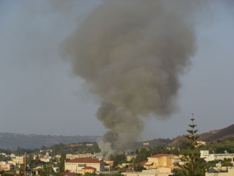 Φωτιά στο Βιοτεχνικό Πάρκο Χανίων (pics)