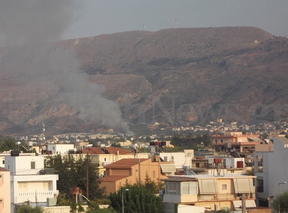 Φωτιά στο Βιοτεχνικό Πάρκο Χανίων (pics)